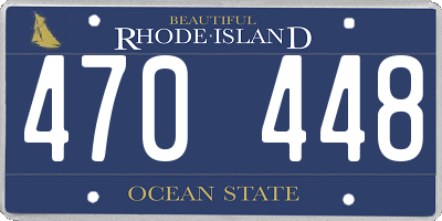 RI license plate 470448