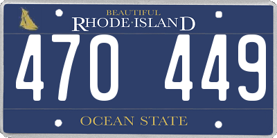 RI license plate 470449