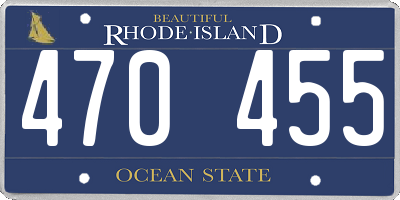 RI license plate 470455
