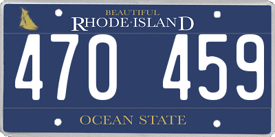 RI license plate 470459