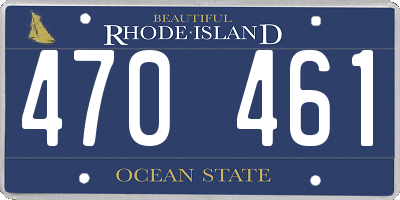 RI license plate 470461