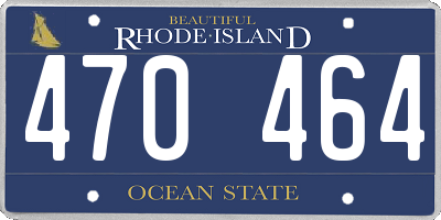 RI license plate 470464