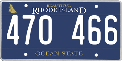RI license plate 470466