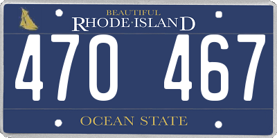 RI license plate 470467
