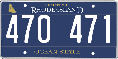 RI license plate 470471