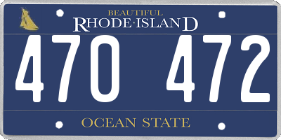 RI license plate 470472