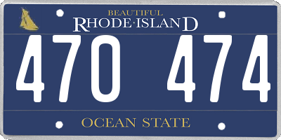 RI license plate 470474