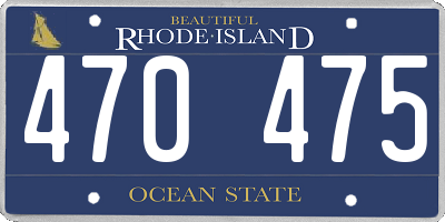 RI license plate 470475