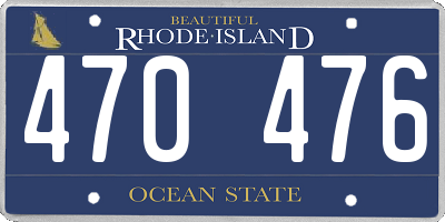 RI license plate 470476