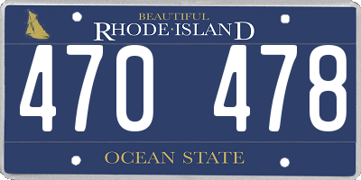 RI license plate 470478