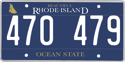 RI license plate 470479