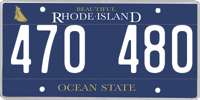 RI license plate 470480