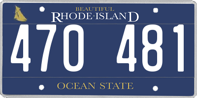 RI license plate 470481