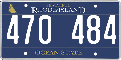 RI license plate 470484