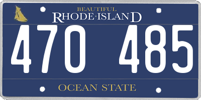 RI license plate 470485