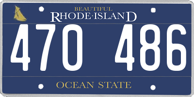 RI license plate 470486