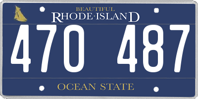 RI license plate 470487