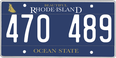 RI license plate 470489
