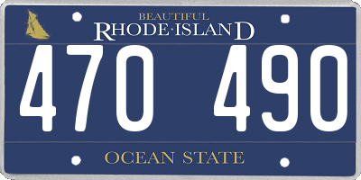 RI license plate 470490