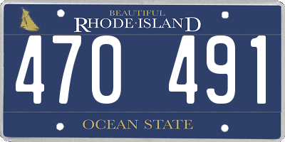 RI license plate 470491