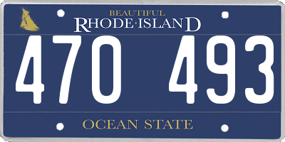 RI license plate 470493