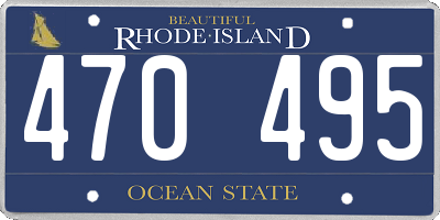 RI license plate 470495