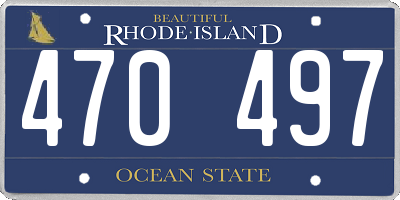 RI license plate 470497