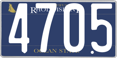 RI license plate 4705