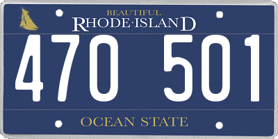 RI license plate 470501