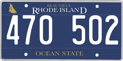 RI license plate 470502