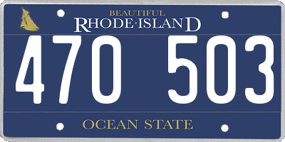 RI license plate 470503