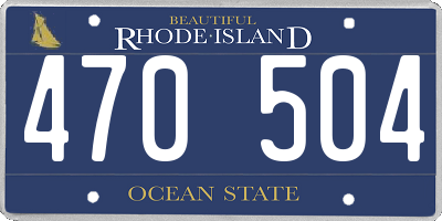 RI license plate 470504