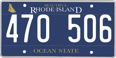 RI license plate 470506
