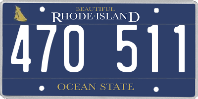 RI license plate 470511