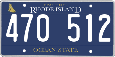 RI license plate 470512