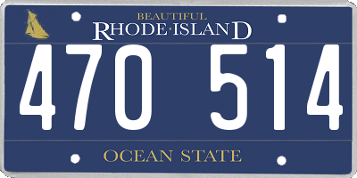 RI license plate 470514