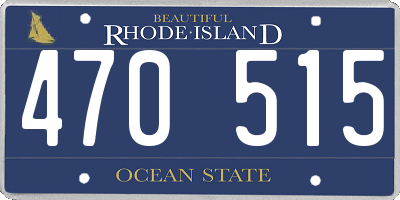 RI license plate 470515