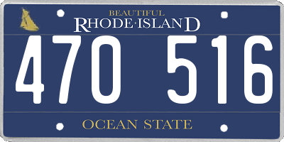 RI license plate 470516