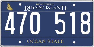 RI license plate 470518
