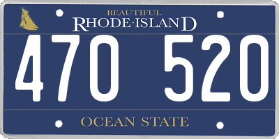 RI license plate 470520