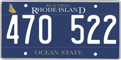 RI license plate 470522