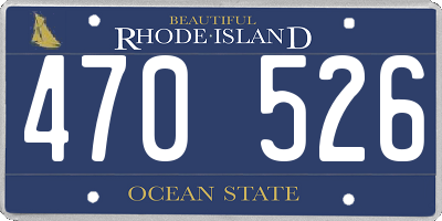 RI license plate 470526