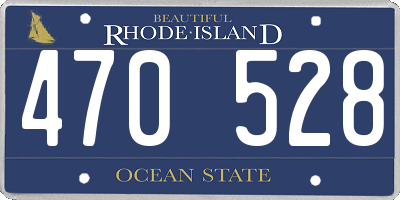 RI license plate 470528
