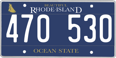 RI license plate 470530