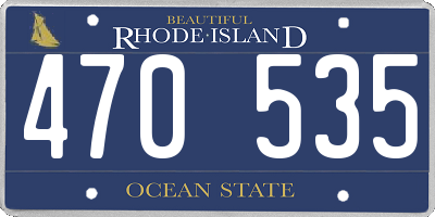 RI license plate 470535