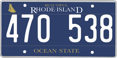 RI license plate 470538