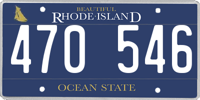 RI license plate 470546
