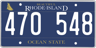 RI license plate 470548