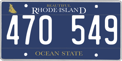RI license plate 470549