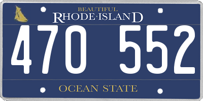 RI license plate 470552